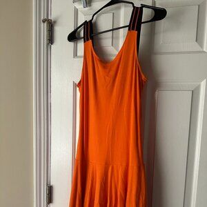 Vintage Ralph Lauren LRL Orange Sleeveless Women's Dress